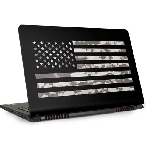 Black and White Camo American Flag Dell Inspiron Skin